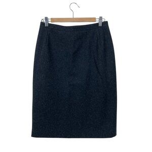 JEAN PAUL GAULTIER Vintage Wool Blend Pencil‎ Skirt Size 10 Lined Dark Gray Slit